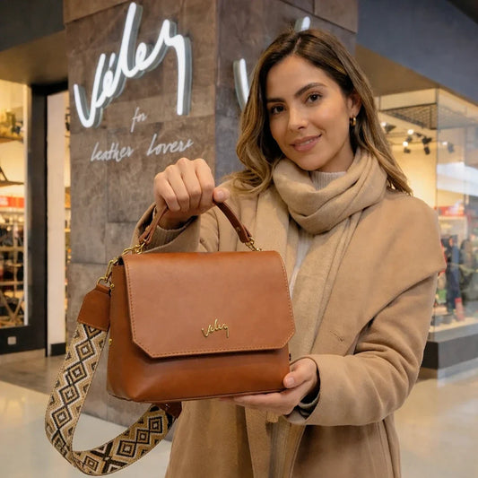 Bolso Carriel Vlz de Cuero Legítimo - Oferta Día De Las Madres🎁